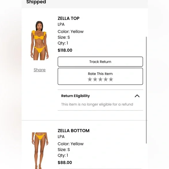 Yellow Ruffled Bikini Set - Picture 3 of 5